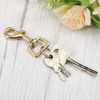 Unique Bargains Pure Brass Round Lobster Clasp Keychains for DIY Leather Craft 3 Pcs - 4 of 4