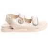 bebe Women's Adjustable Velcro Straps Sport Sandals with Rhinestone Trim and Logo Rivet - 2 of 4