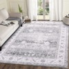 Modern Floral Accent Rug Machine Washable Area Rug for Living Room - 3 of 4