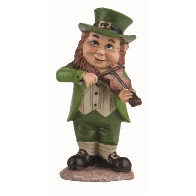 Transpac Resin 3" Green St. Patrick's Day Jovial Leprechaun Figurine