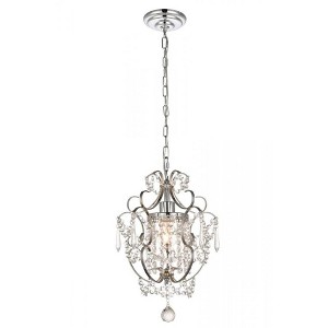 Elegant Lighting Kirin Collection Pendant D11.3 H16.5 Lt:1 Chrome Finish - 1 of 4