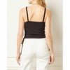 Women's Shirred Cropped Cami - entro - 3 of 4