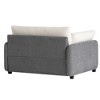Merax Oversized Chenille Single Sofa Chair with Deep Seat and Throw Pillows - 3 of 4