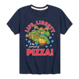 Boys' - Teenage Mutant Ninja Turtles - Life Liberty Pursuit Of Pizza Short Sleeve Graphic T-Shirt - 1 of 4