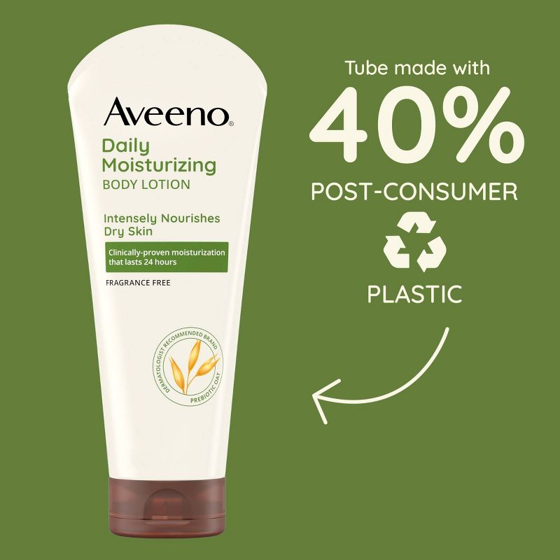 Aveeno Daily Moisturizing Lotion For Dry Skin with Soothing Oats and Rich Emollients, Fragrance Free, 5 of 11