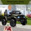 Electric Car for Kids, 12V Ride on Truck Car with Remote Control Spring Suspension, LED Lights, Music, 3 Speeds - 4 of 4
