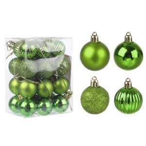 Unique Bargains Acrylic DIY Craft Party Christmas Tree Ornament Hanging Balls 1.18" 24 Pcs - 1 of 4