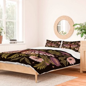 Deny Designs King Avenie Countryside Garden Moth Duvet Cover and Pillow Sham - 1 of 4