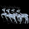 vidaXL Christmas Reindeers Decoration Christmas Lighting Display with LEDs - White 4 - 3 of 4