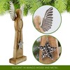 AuldHome Design Wooden Angel Christmas Statue; Farmhouse Holiday Decor Handmade Wood and Metal Figurine - 4 of 4