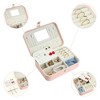 Unique Bargains Portable PU Leather Travel Jewelry Box with Mirror - 3 of 4