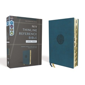 Niv, Thinline Reference Bible (Deep Study at a Portable Size), Large Print, Leathersoft, Teal, Red Letter, Thumb Indexed, Comfort Print - 1 of 1