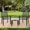 ODK 3-Piece Outdoor Bistro Set - Modern Steel Patio Furniture with 2 Stackable Chairs & 1 Table for Garden, Balcony, Poolside - 2 of 4