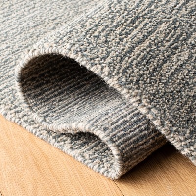 Gray Hand-Knotted Wool Shag Area Rug, 3' x 5'