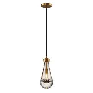 Wonder Meadow - Raindrop Shape Thick Glass Modern Pendant - 1 of 4