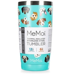 Memoi Thermal Insulated Stainless Steel Dogs 20 Oz Coffee Tumbler Seafoam 20OZ - 1 of 4