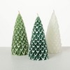4"H Vance Kitira Cone Pine Tree Candle - Set of 3, Green - 4 of 4