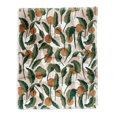 Marta Barragan Camarasa Simple tropical nature T Woven Throw Blanket - Deny Designs