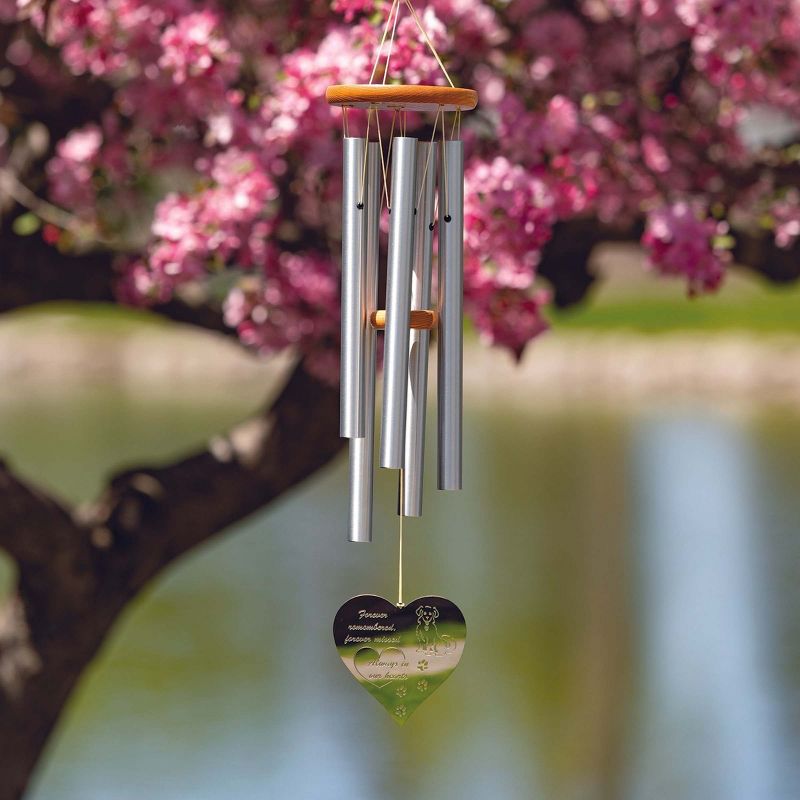 Woodstock Wind Chimes Signature Collection, Chimes of Remembrance, 26'', Silver Wind Chime, 2 of 10