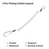 Unique Bargains Fishing Retractable Flexible Tools Lanyard Safety Cord Spiral Lanyard 2 Pcs - 3 of 4