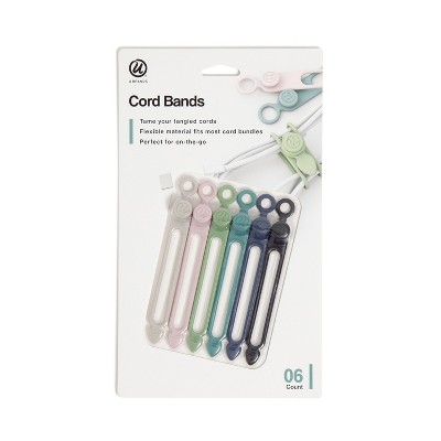 U Brands 6ct Silicone Cord Bands