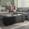 Whizmax Storage Ottoman Bench, Mid-Century Modern Storage Bench for Bedroom, Synthetic Leather with Stitching, Safety Hinges, Loads 680 Lb - 2 of 4