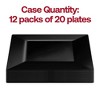 Smarty Had A Party 4.5" Black Square Plastic Pastry Plates - 240 Sets - 4 of 4
