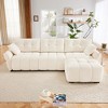Oversized 110.2" Chenille Modular L-Shaped Sectional Sofa with High-Resilience Cushions and Ottoman, 4-Piece Free combination Sofa - 2 of 4