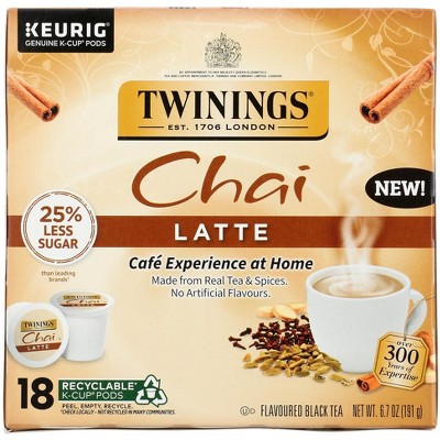 Twinings Tea Kcup Chai Latte - Case of 3 - 18 Pc
