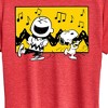 Women's - Peanuts - Charlie And Snoopy Dance Time Short Sleeve Graphic T-Shirt - 2 of 4