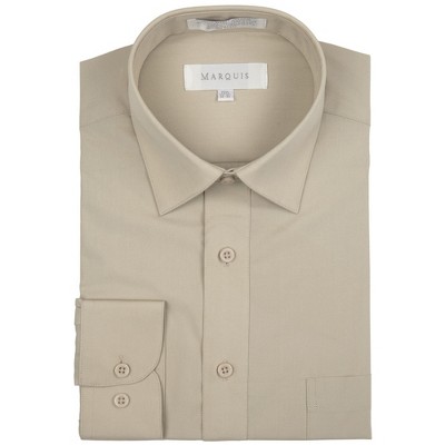 Classic Regular Fit Long Sleeve Point Collar Dress Shirt