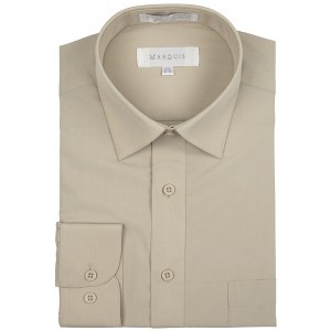 Classic Regular Fit Long Sleeve Point Collar Dress Shirt - 1 of 4