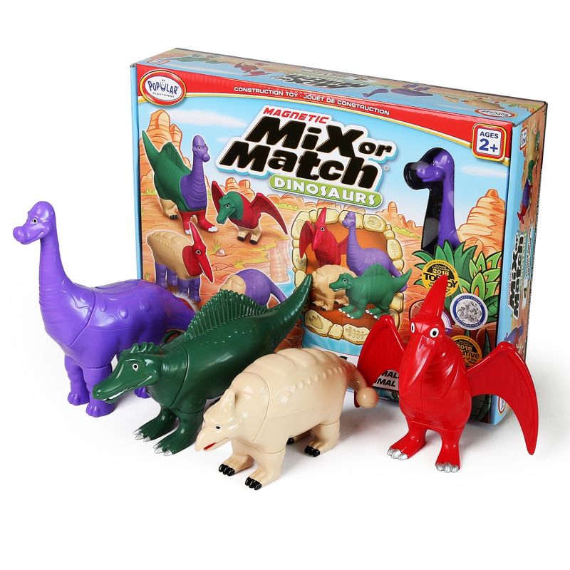 Popular Playthings Magnetic Mix or Match Dinosaurs 2, 1 of 4