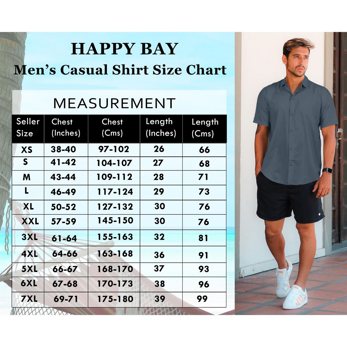 HAPPY BAY Mens Short Sleeve Button Down Casual Camp Beach Shirts Business Dress Shirts for Men Vacation Solid Shirts with Pocket 7XL, Black, Plain - thumbnail 10