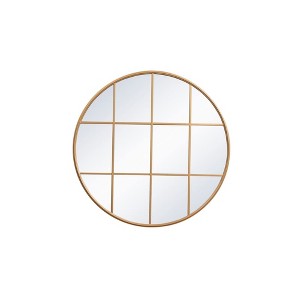 Elegant Lighting Metal windowpane mirror 42 inch in x 42 inch in Brass - 1 of 4