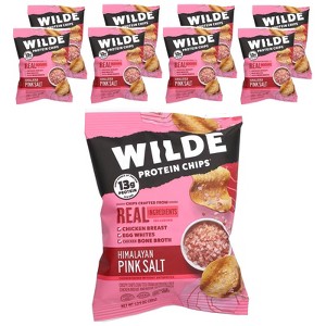Wilde Brands Protein Chips, Himalayan Pink Salt, 8 Bags, 1.34 oz (38 g) Each - 1 of 3