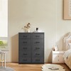 DOMETOUR Drawer Dresser for Bedroom, Fabric Storage Tower Tall Chest Organizer, Storage Cabinet Unit Bins Living Room Entryway Closet-Gray - 2 of 4