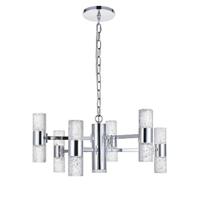 Vega 13-Light Chrome LED Pendant with Clear Glass Shades