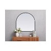 Elegant Lighting Metal Frame Arch Mirror 30x30 Inch in Black - 2 of 4
