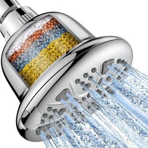 Itopfox Filtered Shower Head - High Pressure Shower Head with Filter for Hard Water Softener - 7 Settings Rain Showerhead to Remove Chlorine - 1 of 4
