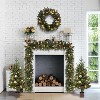 VINGLI Pre-lit 5-Piece Christmas Set, LED Tree, Garland, Wreath & 2 Entrance Trees, Gold Porch Decor - 3 of 4