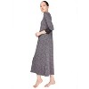 Memoi Women's Three Quarter Sleeve Nightgown with Lace Trim Animal Print M - 4 of 4