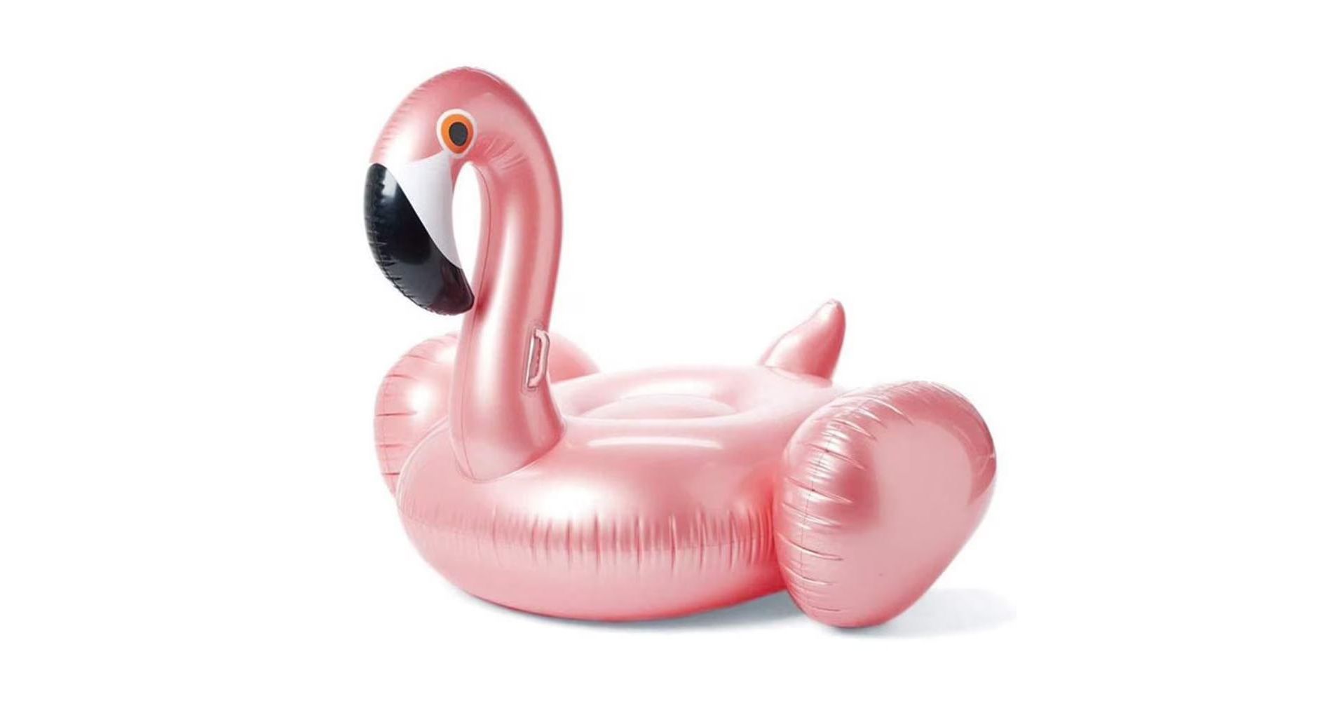 47''x 45''x 44''Flamingo Pool Float,Inflatable Giant Flamingo Pool Float,Summer Beach Swimming Raft Amusement Facilities,Rose Gold