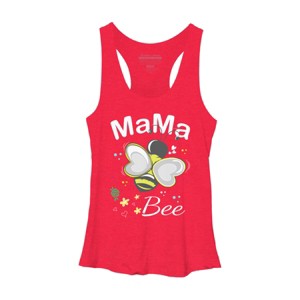 Women's Design By Humans Mama Bee Floral Pattern By Aminemangaka1 Racerback Tank Top - 1 of 2