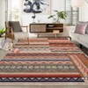 Washable Rug for Living Room Modern Bedroom Rug Geometrci Patchwork Rug Large Rug Non Slip Throw Rugs Stain Resistant Carpet - 3 of 4