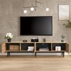 HDZNVF Modern TV Stand with 4 Cabinets and Open Shelves, Color matching Media Console Table for TVs up to 80 inch - 4 of 4