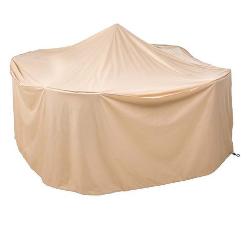 Plow Hearth Deluxe Outdoor Extra Large Round Table And Chairs Furniture Cover Sand Target
