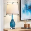 ROTTOGOON Table Lamps Set of 2 with 2 USB Ports, 25" Nightstand Lamp with White Fabric Shade for Living Room, Bedroom - 4 of 4