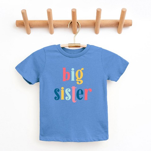 The Juniper Shop Big Sister Colorful Toddler Short Sleeve Tee 5t Columbia Blue Target