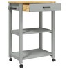 vidaXL Kitchen Trolley MONZA 23.6 in.x15.7 in.x35.4 in. Solid Wood Pine - 4 of 4